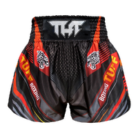 TUFF - Black Double Tiger Thai Boxing Shorts