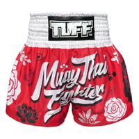 TUFF - Red 'Muay Thai Fighter' Thai Boxing Shorts