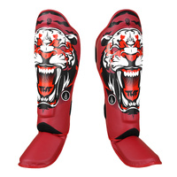 TUFF - Tiger MMA Shin Guards - Red